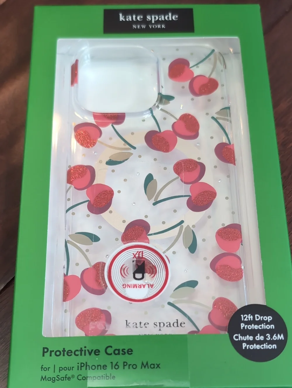 kate spade Pink Cherry Pattern Clear MagSafe Case